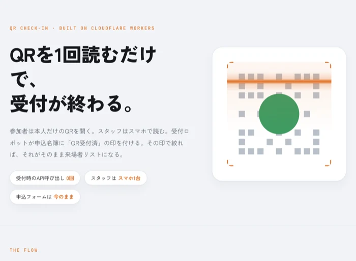 QR受付のしくみ — QRチェックインの設計記録